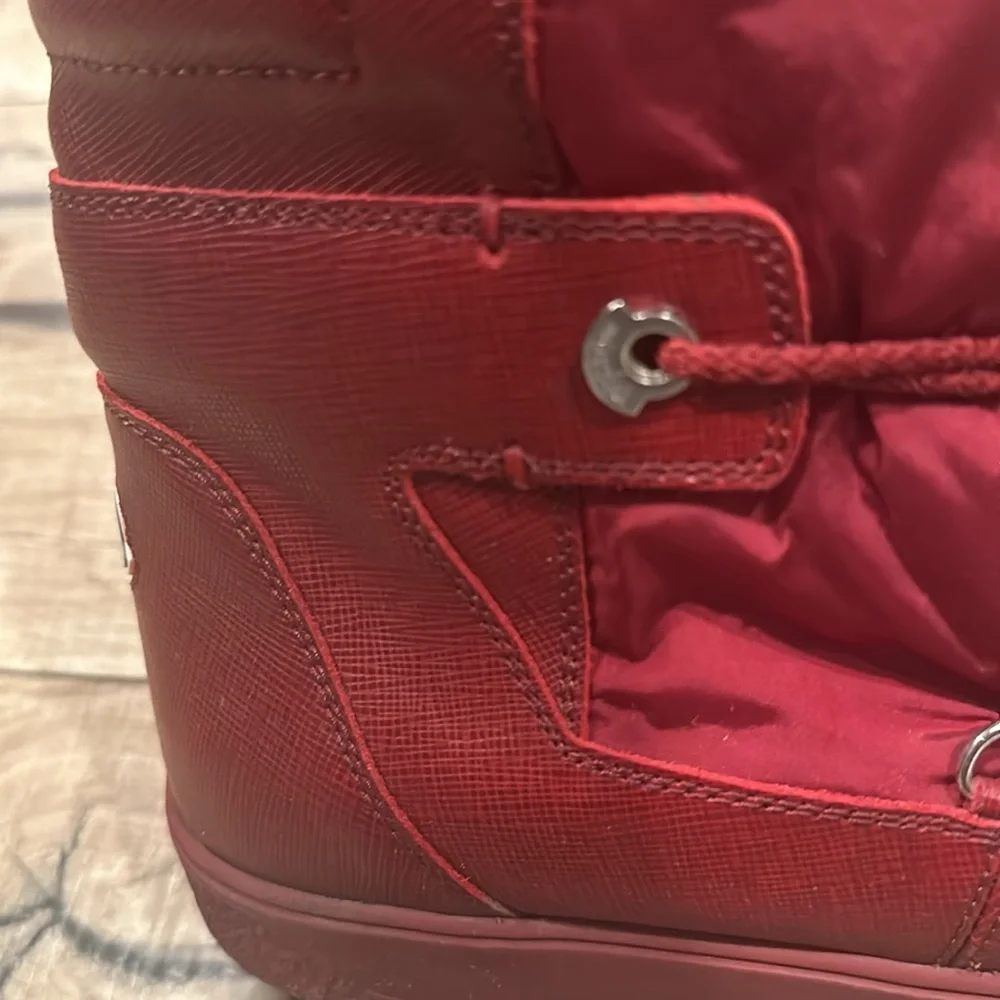 Moncler Red Winter Rain Boots